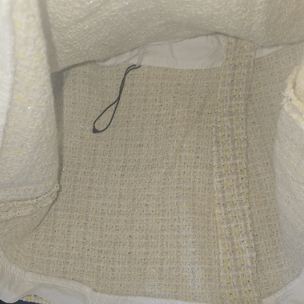 Zara Cream Tweed Mini Skirt - Picture 4 of 5